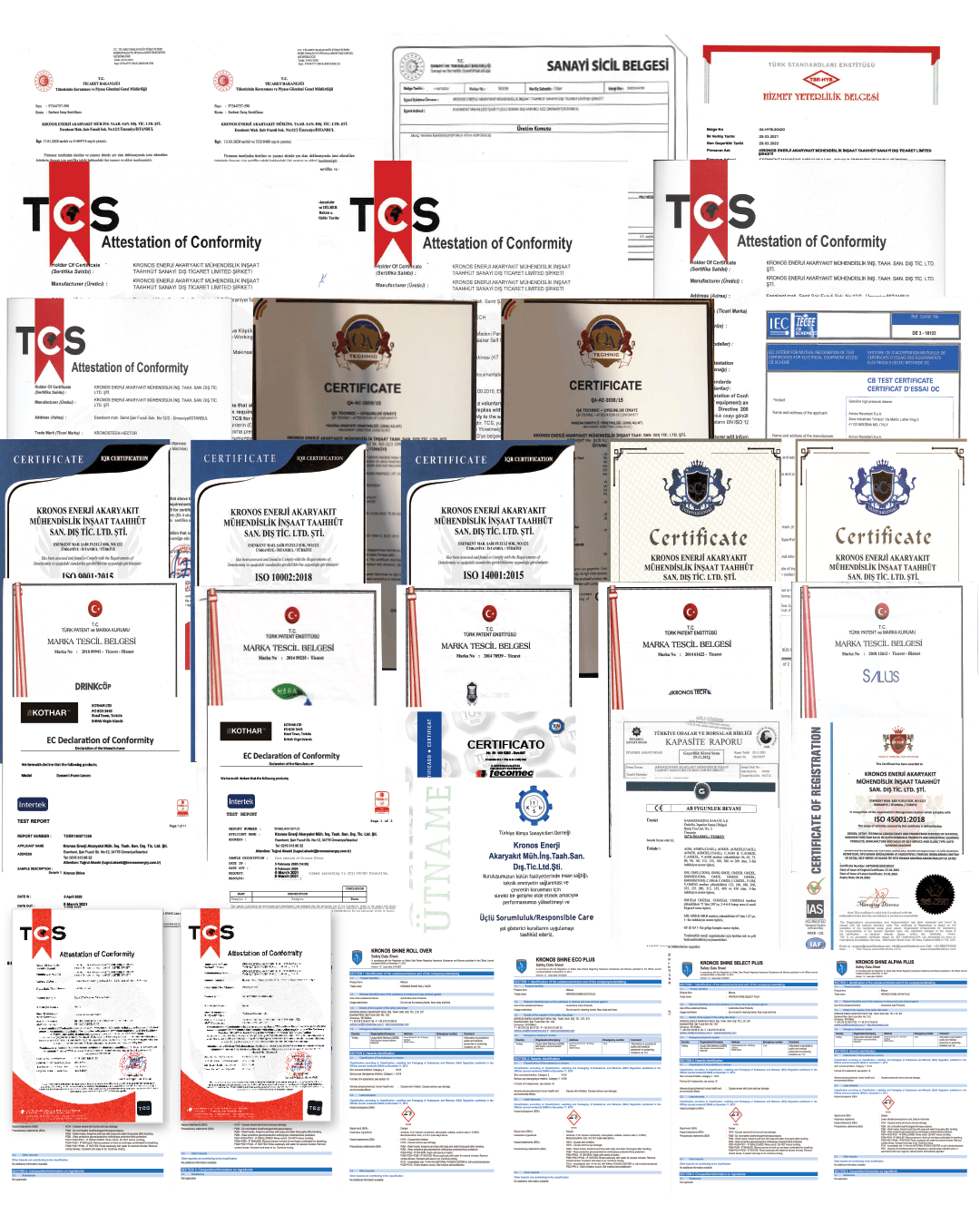 All Kronos Energy certificates